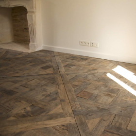 Parquet massif en chêne de récupération Versailles